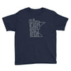 Minnesota State Kids/Youth T-Shirt ThatMNLife T-Shirt Navy / XS Minnesota Custom T-Shirts and Gifts