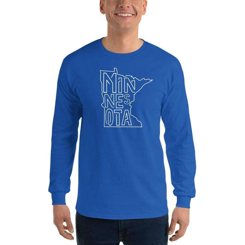 Minnesota State Long Sleeve T-Shirt ThatMNLife Long Sleeve Royal / S Minnesota Custom T-Shirts and Gifts