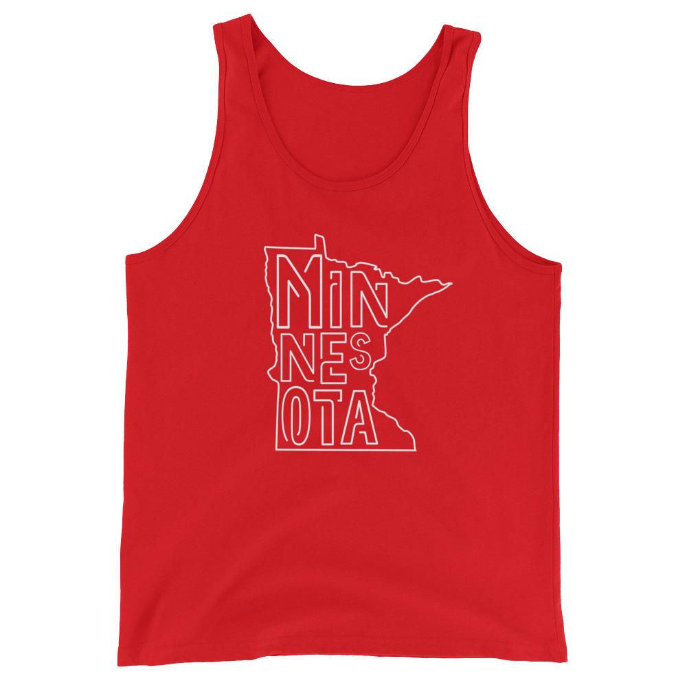 Minnesota State Workout Tank Top ThatMNLife Tank Top Red / XS Minnesota Custom T-Shirts and Gifts