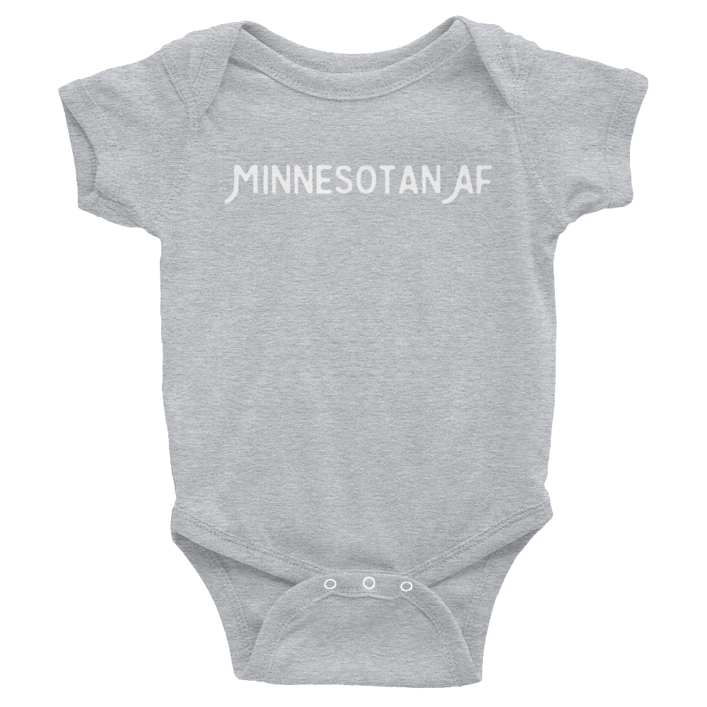 Minnesotan AF Baby Onesie ThatMNLife Baby Onesie Heather / 6M Minnesota Custom T-Shirts and Gifts