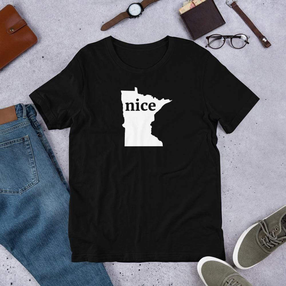 Nice Minnesota Up North Unisex T-Shirt ThatMNLife T-Shirt Black / S Minnesota Custom T-Shirts and Gifts