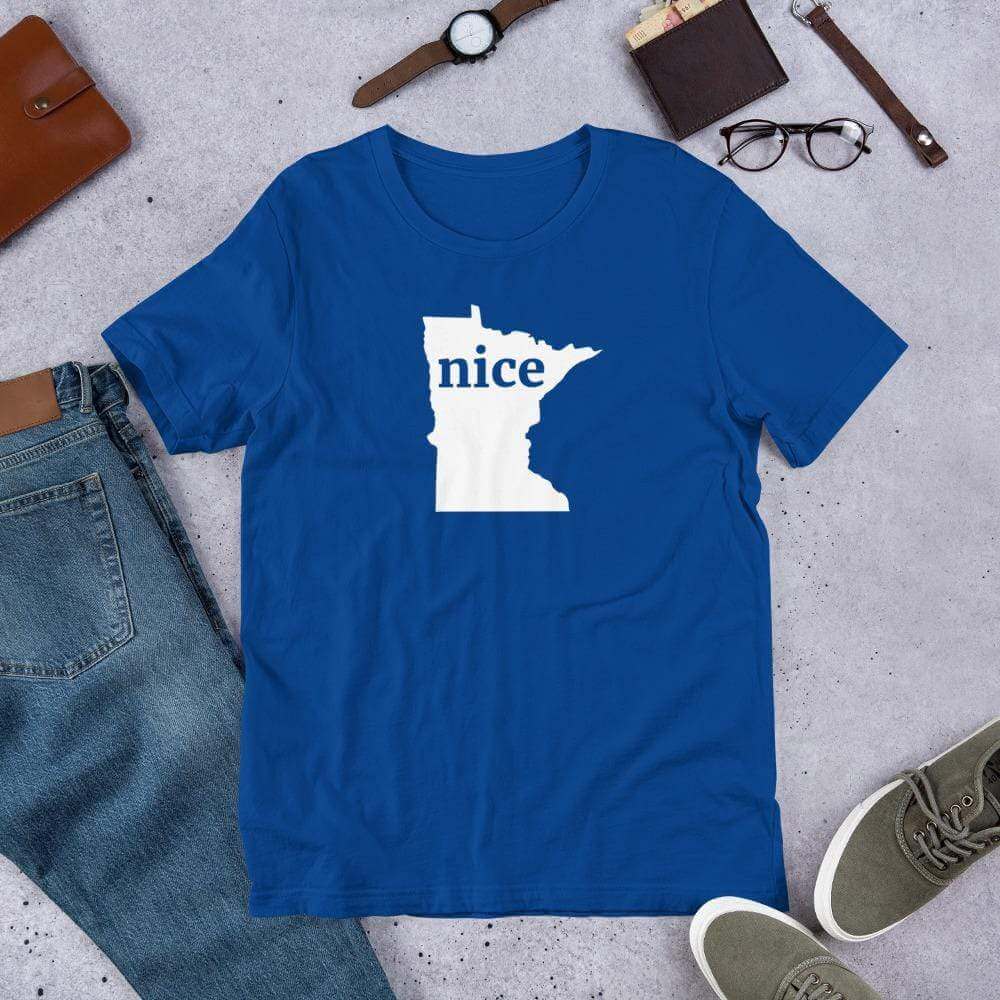 Nice Minnesota Up North Unisex T-Shirt ThatMNLife T-Shirt True Royal / S Minnesota Custom T-Shirts and Gifts