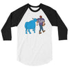 Paul Bunyan/Babe Blue Ox Vikings Fan - Men's/Unisex Raglan ThatMNLife Long Sleeve White/Black / XS Minnesota Custom T-Shirts and Gifts