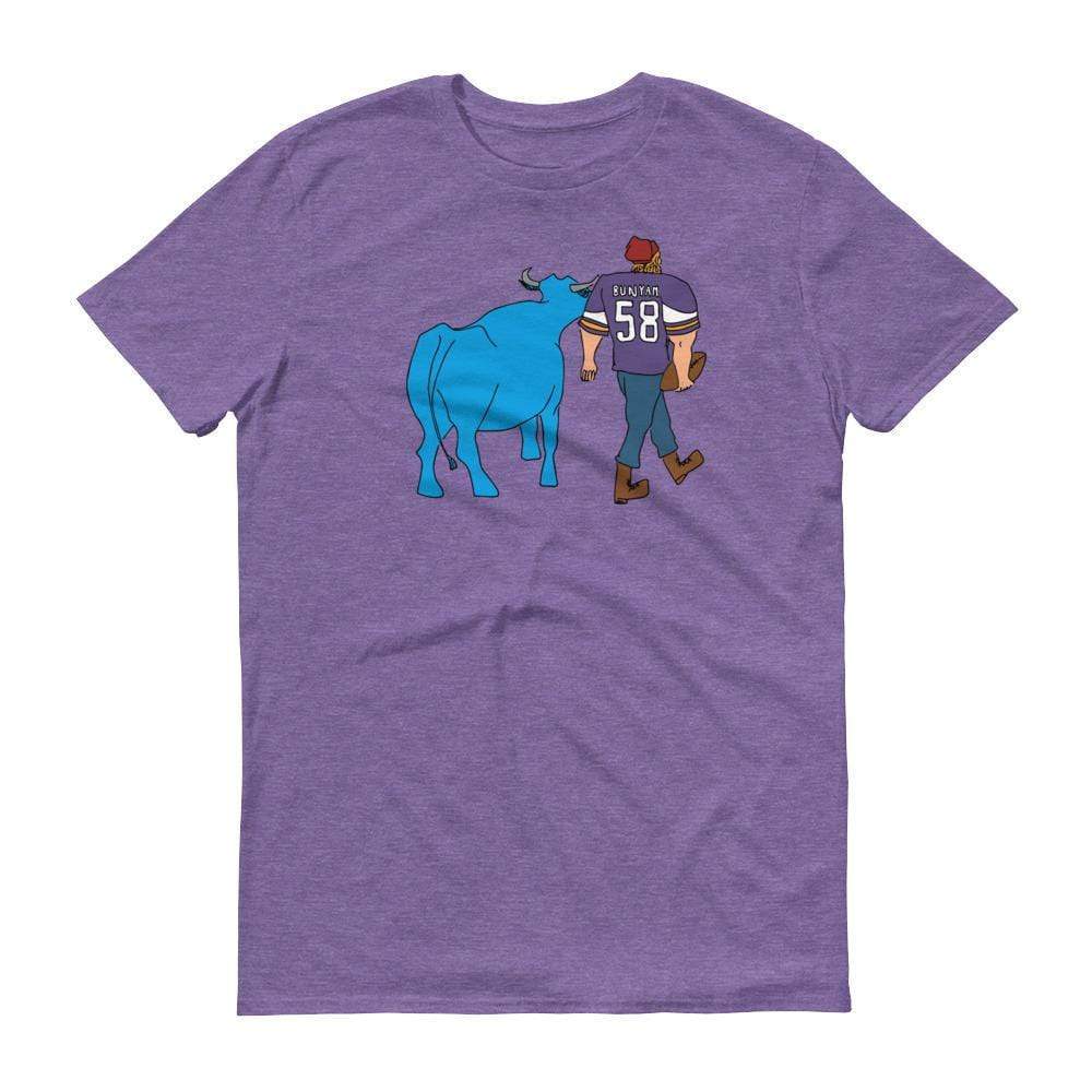 Paul Bunyan/Babe Blue Ox Vikings Fan - Men's/Unisex T-Shirt ThatMNLife T-Shirt Heather Purple / S Minnesota Custom T-Shirts and Gifts