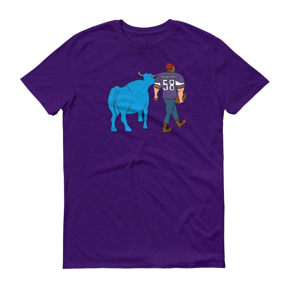 Paul Bunyan/Babe Blue Ox Vikings Fan - Men's/Unisex T-Shirt ThatMNLife T-Shirt Purple / S Minnesota Custom T-Shirts and Gifts
