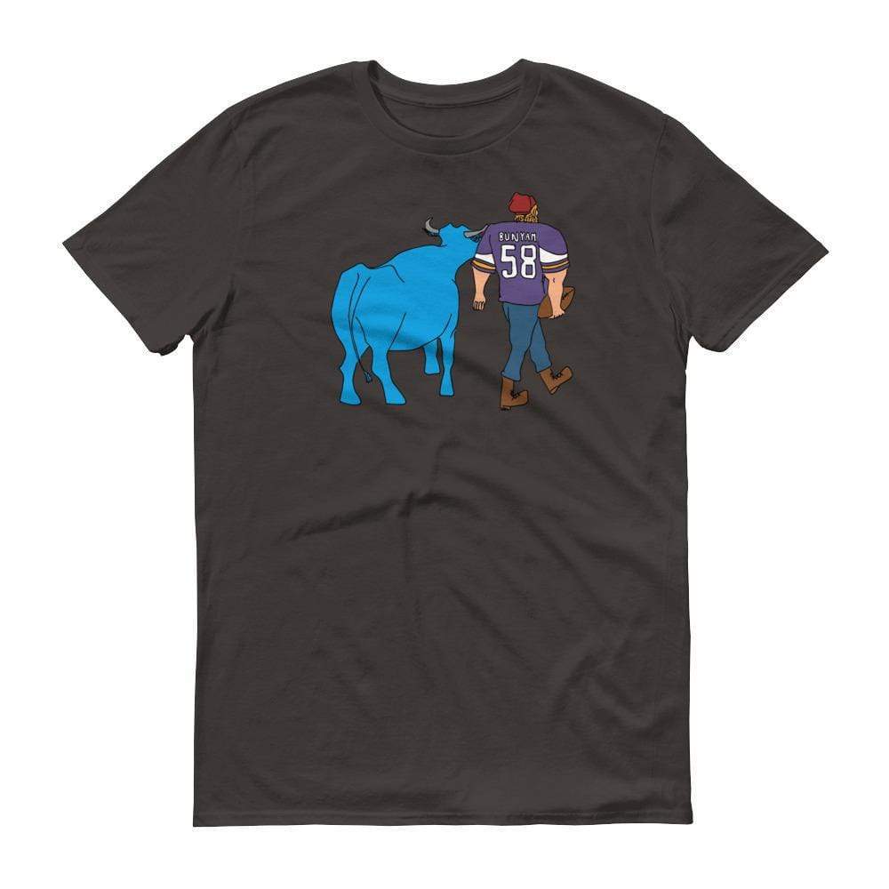 Paul Bunyan/Babe Blue Ox Vikings Fan - Men's/Unisex T-Shirt ThatMNLife T-Shirt Smoke / S Minnesota Custom T-Shirts and Gifts