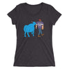 Paul Bunyan/Babe Blue Ox Vikings Fan - Women's T-Shirt ThatMNLife T-Shirt Solid Dark Grey Trib / S Minnesota Custom T-Shirts and Gifts