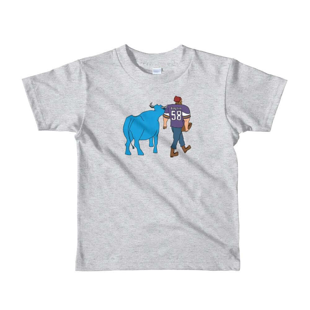 Paul Bunyan/Babe Blue Ox Vikings Fan - Youth T-Shirt ThatMNLife T-Shirt Grey / 2yrs Minnesota Custom T-Shirts and Gifts