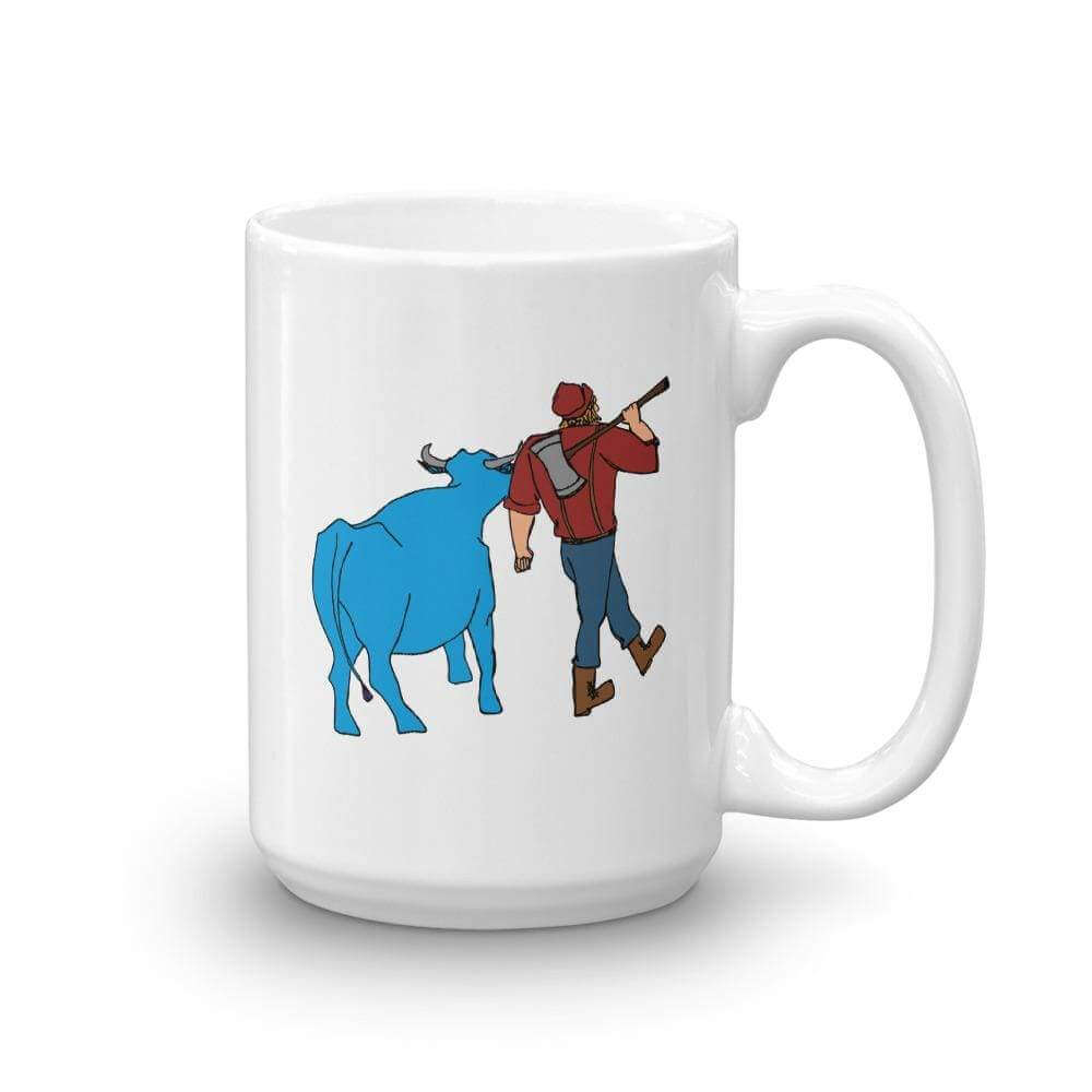 Paul Bunyan/Babe the Blue Ox Coffee Mug ThatMNLife Coffee Mug 15 Minnesota Custom T-Shirts and Gifts