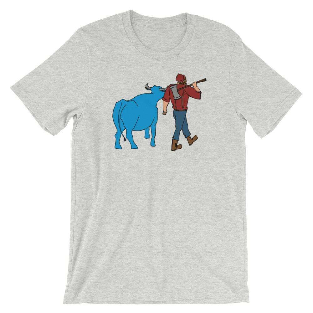 Paul Bunyan/Babe the Blue Ox Men's/Unisex T-Shirt ThatMNLife T-Shirt Athletic Heather / S Minnesota Custom T-Shirts and Gifts