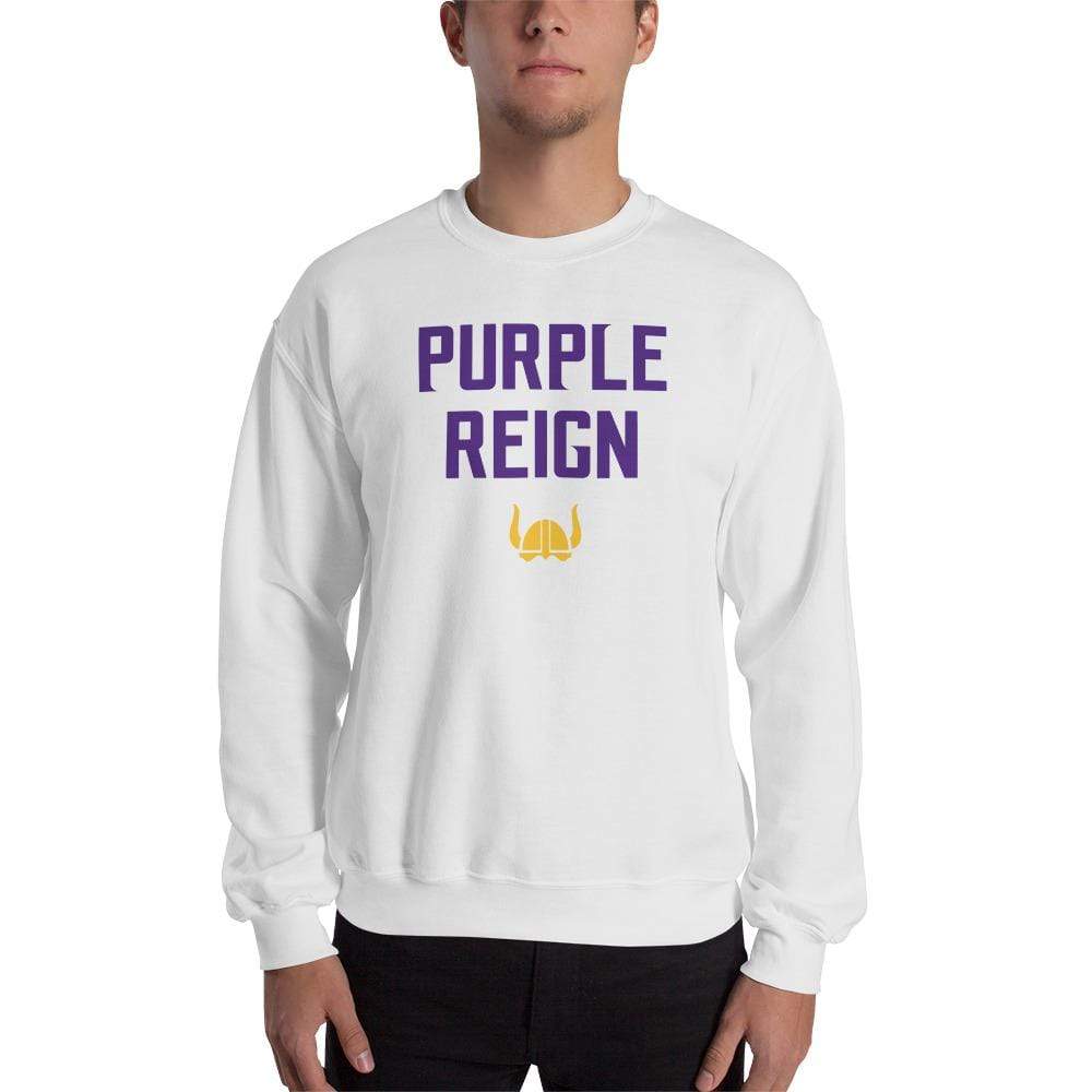 Purple Reign Minnesota Vikings Fan Sweatshirt ThatMNLife Long Sleeve White / S Minnesota Custom T-Shirts and Gifts