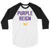 Purple Reign Minnesota Vikings Men's/Unisex Raglan ThatMNLife Long Sleeve White/Black / XS Minnesota Custom T-Shirts and Gifts