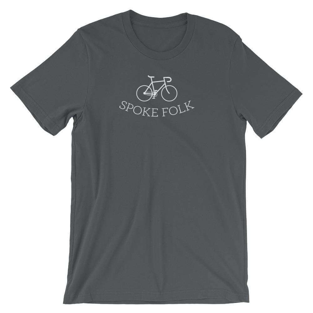 Spoke Folk - Minnesota Road Bike, Mountain, Cyclist Men's/Unisex T-Shirt ThatMNLife T-Shirt Asphalt / S Minnesota Custom T-Shirts and Gifts