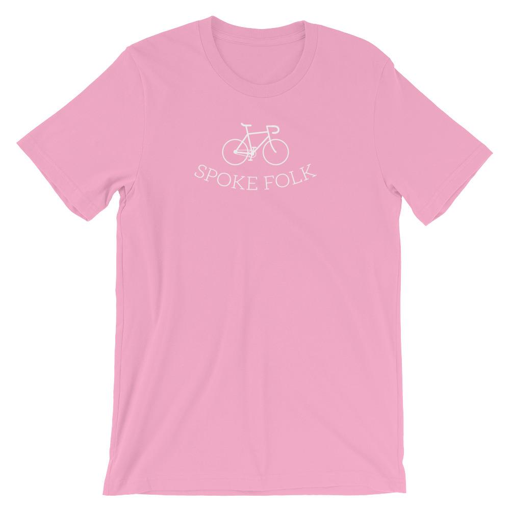 Spoke Folk - Minnesota Road Bike, Mountain, Cyclist Men's/Unisex T-Shirt ThatMNLife T-Shirt Pink / S Minnesota Custom T-Shirts and Gifts