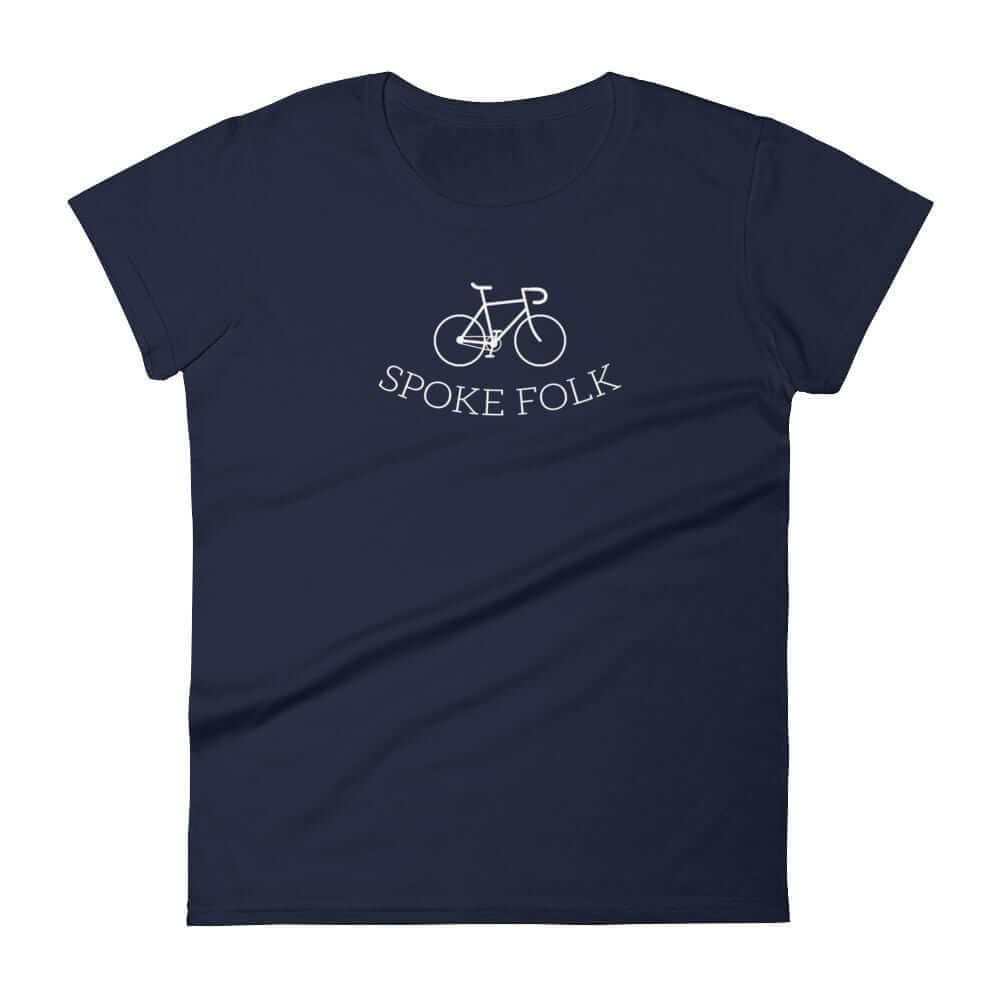 Spoke Folk - Minnesota Road Bike, Mountain, Cyclist Women's T-Shirt ThatMNLife T-Shirt Navy / S Minnesota Custom T-Shirts and Gifts