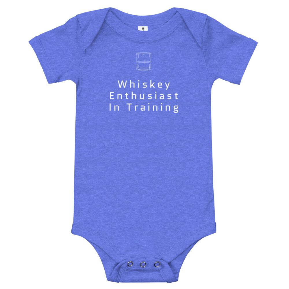 Whiskey Enthusiast in Training - Minnesota Whiskey Lovers Onesie ThatMNLife Heather Columbia Blue / 3-6m Minnesota Custom T-Shirts and Gifts